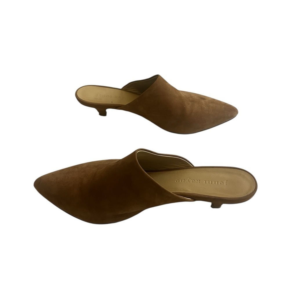 Jenni Kayne Brown Mules Suede Minimalist Design - Picture 8 of 16